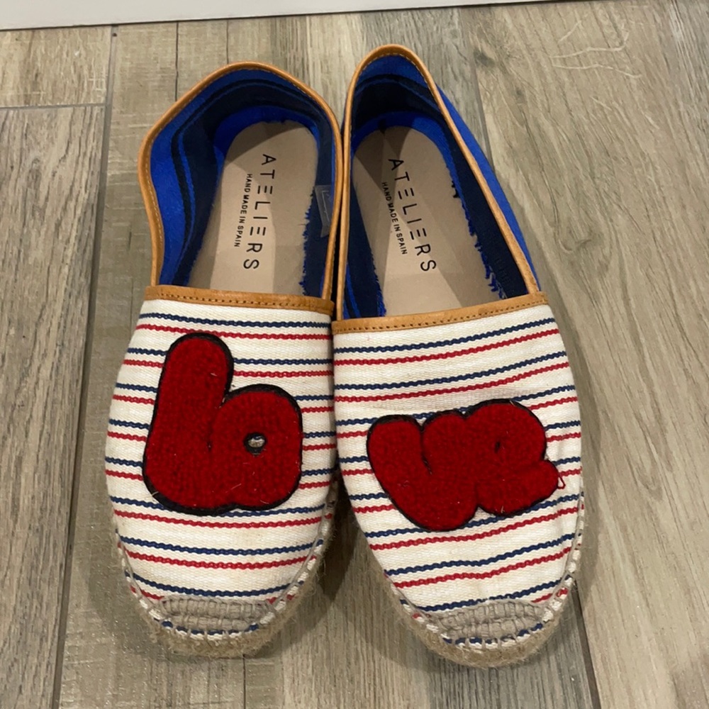 “LOVE” espadrilles red, white & blue